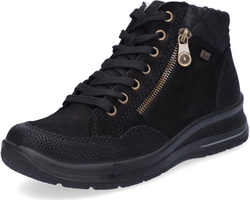 Rieker - L7701 - Korte Laarzen - Zwart - Waterafstotend - Ritssluiting