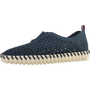 Rieker - N1963-14 Instapper - Blauw - Imitatieleren Bovenwerk
