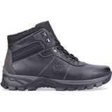 Rieker - Casual Booties - Zwart - Synthetisch Leer - Vetersluiting