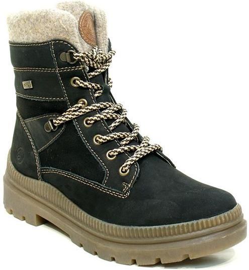 Remonte - D0C77 - Veterschoenen - Zwart - Leer