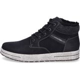 Kuitlaarzen - Zwart/Grijs - Vetersluiting/Ritssluiting - Blokhak