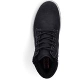 Kuitlaarzen - Zwart/Grijs - Vetersluiting/Ritssluiting - Blokhak