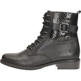 Remonte - D0F72 - Veterboot - Zwart - Leer - Verwisselbaar Voetbed