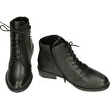 Remonte - D0F73-01 - Enkellaarsjes - Zwart - Leer