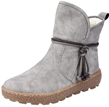 Rieker Dames N1070 modieuze laarzen, grijs, 39 EU