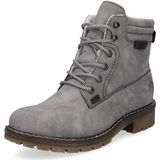 Veterlaarsjes - Effen - Imitatieleer - Ronde Neus - Platte Hak