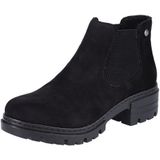 Chelsea Boots - Zwart - Textiel - Blokhak 4,6 cm