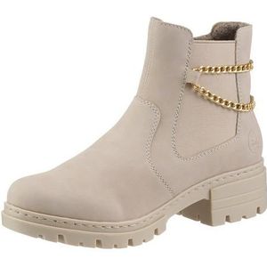 Rieker Dames 76862 Chelsea-laarzen, beige, 42 EU