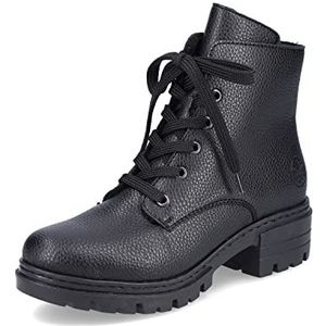 Rieker 76840 Veterlaarzen voor dames, zwart 00, 41 EU