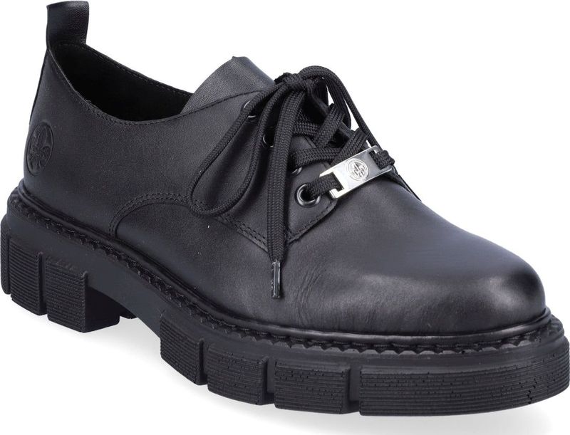 Rieker - Zwarte Leren Loafers - Leer