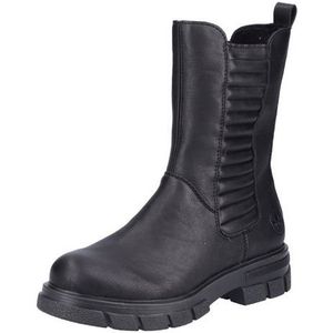 Rieker DAMES Enkellaarzen Z9181, Vrouwen Enkellaarzen,laarzen,laars,halve laars,bootie,rits,Zwart (schwarz / 00),40 EU / 6.5 UK