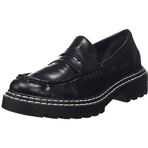 Rieker Z9660 mocassin voor dames, zwart, 41 EU, zwart.
