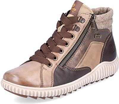 Remonte - R8271-20 - Veterlaars - Beige - Leer en Imitatieleer