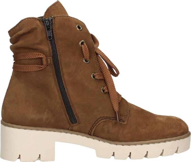 Rieker - Veterboots - Zwart - Imitatieleer - Wolachtige Binnenkant