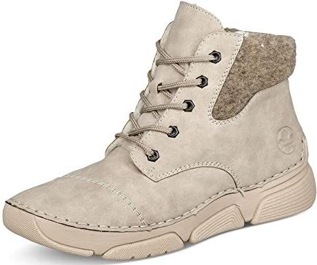 Rieker Dames 45900 Mode Laarzen, beige, 36 EU