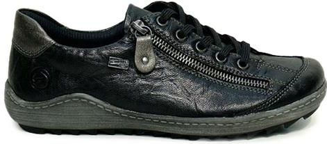 Remonte - R1402 - Damessneakers - Zwart - Echt Leer - Waterafstotend