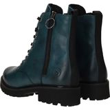 Veterboots - Petrol - Blokhak - Vetersluiting - Used Look