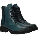 Veterboots - Petrol - Blokhak - Vetersluiting - Used Look