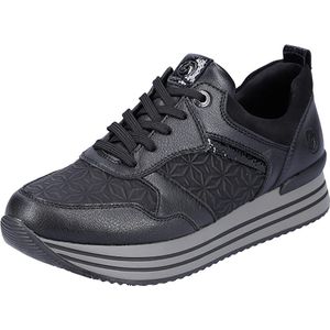 Remonte Dames Sneaker - D1315-02 Zwart/Combi - Maat 36