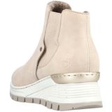 Rieker DAMES Enkellaarzen N8361, Vrouwen Chelsea Laarzen,verwisselbaar voetbed,laarzen,halve laarzen,bootie,sliplaars,plat,Beige (beige / 62),39 EU / 6 UK