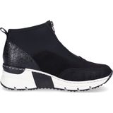 Enkellaarsjes - Effen - Imitatieleer - Sleehak - Ritssluiting