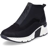 Enkellaarsjes - Effen - Imitatieleer - Sleehak - Ritssluiting