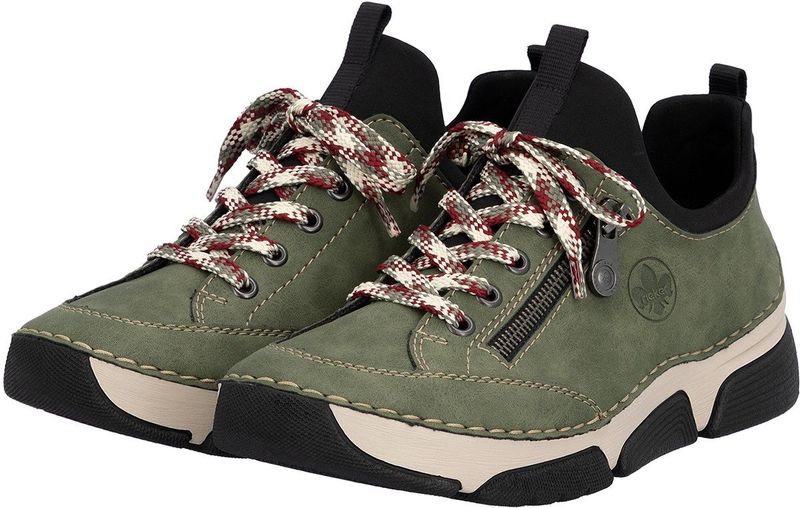 Rieker - Instap Sneakers - Groen - Comfortabel - Dames