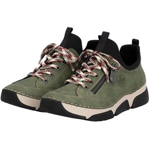 Rieker - Slip-on Sneakers - Instapschoen - Kaki/Zwart - Zachte Binnenzool