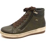 Remonte - D0772 - Enkellaarsjes - Groen - Echt Leer