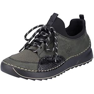 Rieker Pantoffels dames 51513, Groene overall.