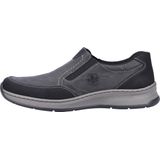 Rieker - Veterschoenen - Zwart - Leer - Antislip Zool