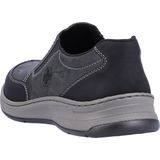 Rieker - Veterschoenen - Zwart - Leer - Antislip Zool