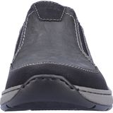 Rieker - Veterschoenen - Zwart - Leer - Antislip Zool