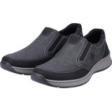 Rieker - Veterschoenen - Zwart - Leer - Antislip Zool