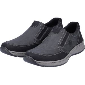 Rieker - Veterschoenen - Zwart - Leer - Antislip Zool