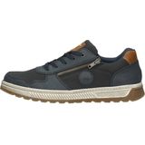 Rieker Sneakers - Blauw - Synthetisch - Rits- en Vetersluiting
