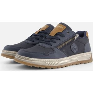 Rieker - Sneakers - Vrijetijdsschoen - Donkerblauw/Bruin - Vetersluiting