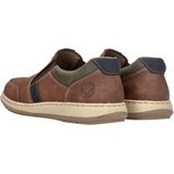 Rieker - Heren Instappers - Zwart - Nubuck en Imitatieleer