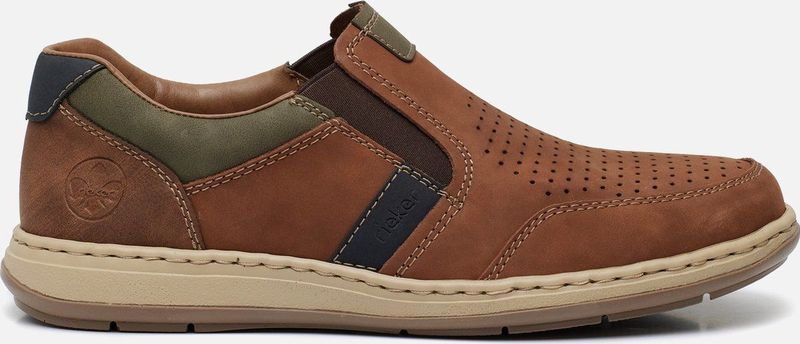 Rieker Instappers bruin Textiel - Maat 40