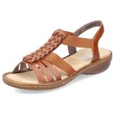 Rieker Riemchensandale, Sommerschuh, Sandalette, Keilabsatz, mit Stretchbänder