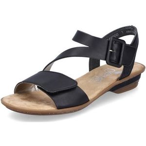 Rieker Sandalette, Sommerschuh, Sandale, Keilabsatz, mit Klett