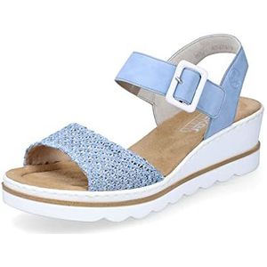 Rieker sandalen voor dames 67474, grootte:38, kleur:Blauw