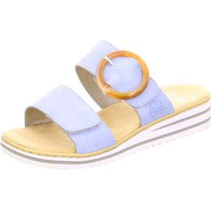 Rieker Dames V0692 slippers blauw, 37 EU