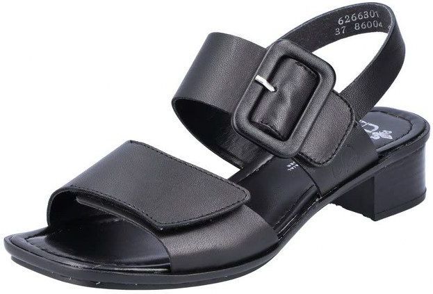 Rieker - 62663 - Sandalen - Zwart - Leer