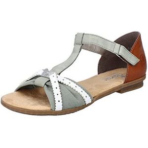 Rieker Dames 64250 Sandalen, wit, 37 EU