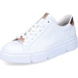 Rieker Plateausneaker mit metallicfarbenen Akzenten, Freizeitschuh, Halbschuh, Schnürschuh