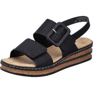 Rieker - 62950 Sandalen - Zwart - Leer