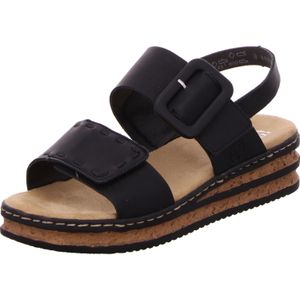 Rieker sandalen voor dames 62950, grootte:40, kleur:Zwart