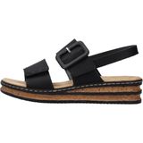 Rieker - 62950 Sandalen - Zwart - Kunstleer
