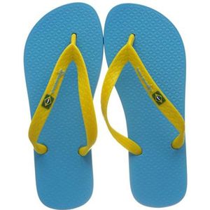 Ipanema Classic Brasil II Kids Teenslippers voor jongens, blauw geel, 25.5 EU Schmal